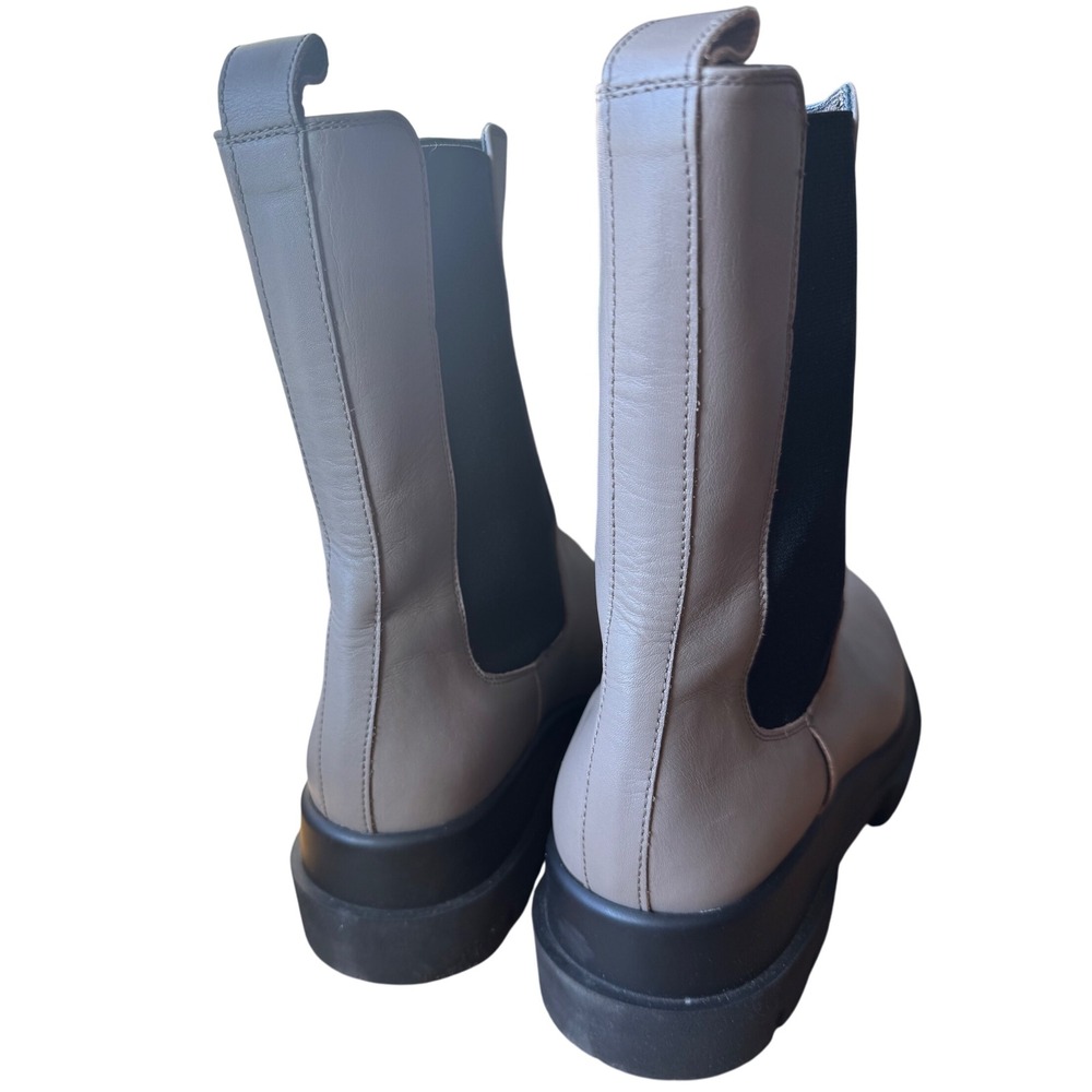 La Canadienne sz 41 Womens Braydon Sleek Leather Chelsea Lug Boot Chunky Fall - Picture 8 of 12